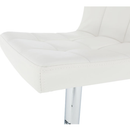 Bárszék, fehér textilbőr/króm, KANDY NEW