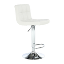 Bárszék, fehér textilbőr/króm, KANDY NEW