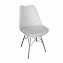 Szék, fehér/króm, TAMORA