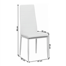 Szék, fehér műbőr/fehér fém, COLETA NOVA