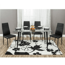 Szék, fekete műbőr/fekete fém, COLETA NOVA