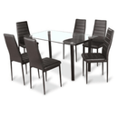 Szék, fekete műbőr/fekete fém, COLETA NOVA