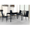 Szék, fekete műbőr/fekete fém, COLETA NOVA