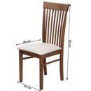 Szék, dió/világosbarna szövet, ASTRO NEW