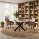 Design fotel, rózsaszín Velvet szövet, VERIO NEW