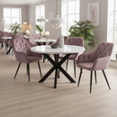 Design fotel, rózsaszín Velvet szövet, VERIO NEW