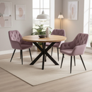 Design fotel, rózsaszín Velvet szövet, VERIO NEW