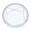 Dohányzóasztal, króm/átlátszó üveg, LEONEL