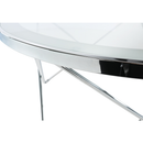 Dohányzóasztal, króm/átlátszó üveg, LEONEL