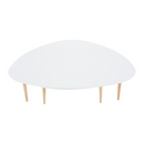 Két részes asztal szett, fehér/bükk, FOLKO NEW