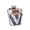 Kisasztal, természetes minta/fekete, NANDO