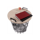 Kisasztal, természetes minta/fekete, NANDO