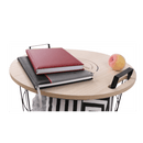 Kisasztal, természetes minta/fekete, NANDO