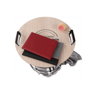 Kisasztal, természetes minta/fekete, NANDO