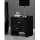 Éjjeliszekrény, ökobőr, fekete, CASTEL