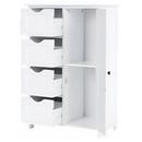 Szekrény/polcállvány, fehér, STORMI