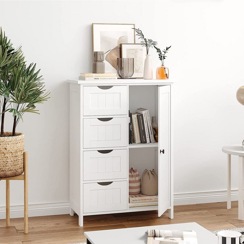 Szekrény/polcállvány, fehér, STORMI