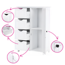 Szekrény/polcállvány, fehér, STORMI