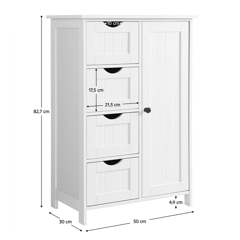 Szekrény/polcállvány, fehér, STORMI