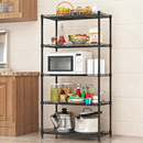 Polcállvány, 5 polcos, fekete, SUER TYP 2