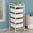 Mozgatható polcállvány, fehér, SUFIK