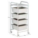 Mozgatható polcállvány, fehér, SUFIK