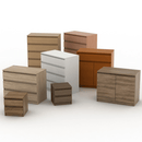 4 fiókos komód, fehér, HANY NEW 004