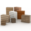 4 fiókos komód, tölgy sonoma, HANY NEW 004