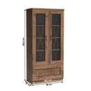 Vitrines szekrény, tölgy lefkas, TEDY Typ T8