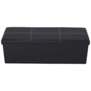 Összehajtható puff, fekete textilbőr, ZAMIRA