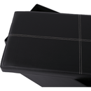 Összehajtható puff, fekete textilbőr, ZAMIRA