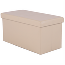 Összehajtható puff, barna textilbőr, IMRA