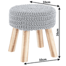 Ülőke, szürke pamut, NAIDA