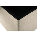 Összehajtható puff, bézs szövet, ORELIA