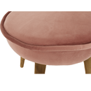 Puff, rózsaszín Velvet anyag/barna, SAIDA
