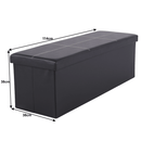 Összehajtható puff, fekete textilbőr, ZAMIRA