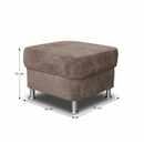 Puff, barna szövet, SANTIAGO