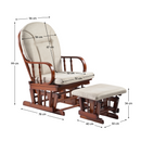 Hintaszék lábtartóval, dió/bézs, TALMAN