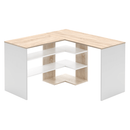 Sarok számítógépasztal, sonoma tölgy/fehér, TAMARI
