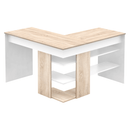 Sarok számítógépasztal, sonoma tölgy/fehér, TAMARI