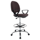 Magasított munkaszék, barna/fekete, TAMBER