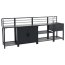 4 részes kerti konyhabútor mosogatóval, acél, szürke, TANITA