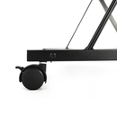 Mozgatható számítógépasztal/Gamer asztal kerekekkel, fekete, TARAK