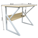 Polcos íróasztal, természetes tölgyfa/fehér, TARCAL 80