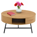 Dohányzóasztal, tölgy/fekete, TARMON