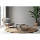 Dohányzóasztal, 2 db-os szett, sonoma tölgy/fekete, TARNI