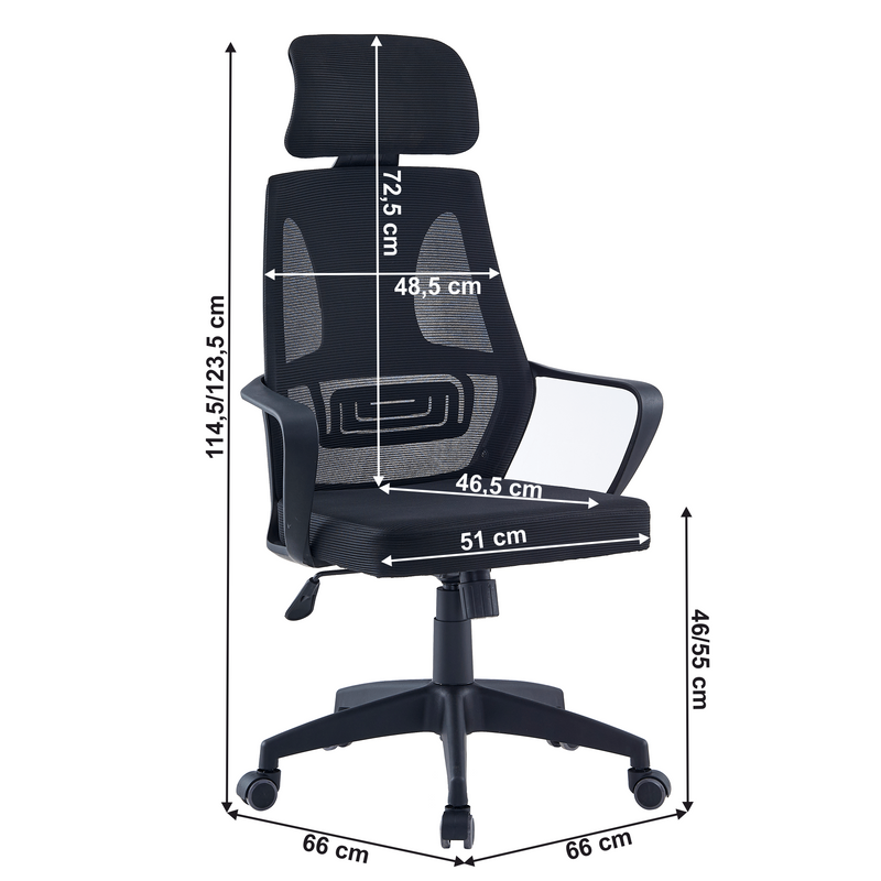 Irodai szék, fekete szövet, TAXIS NEW