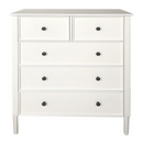 Komód, fehér/fekete, TEANA