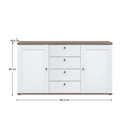 Komód, canyon fenyő/sonoma trüffel tölgy, TEINA KOM2D4S