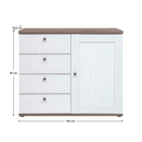 Komód, canyon fenyő/sonoma trüffel tölgy, TEINA KOM4S1D